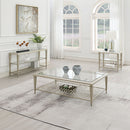 Zaba - Sofa Table - Glass Top & Silver