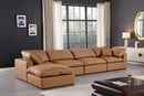 Comfy - 5 Piece Faux Leather Modular Sectional With Chaise