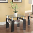 Dyer - 1-Shelf Rectangular Glass Top Table