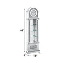 Noralie - Grandfather Clock With LED - Mirrored & Faux Diamonds