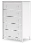 Hallityn - Five Drawer Chest - White