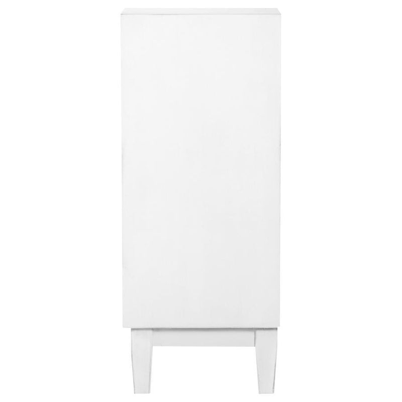 Gambon - 2 Door Wood Honeycomb Pattern Accent Cabinet - White