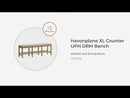 Havonplane - XL Counter Height Upholstered Dining Bench - Brown