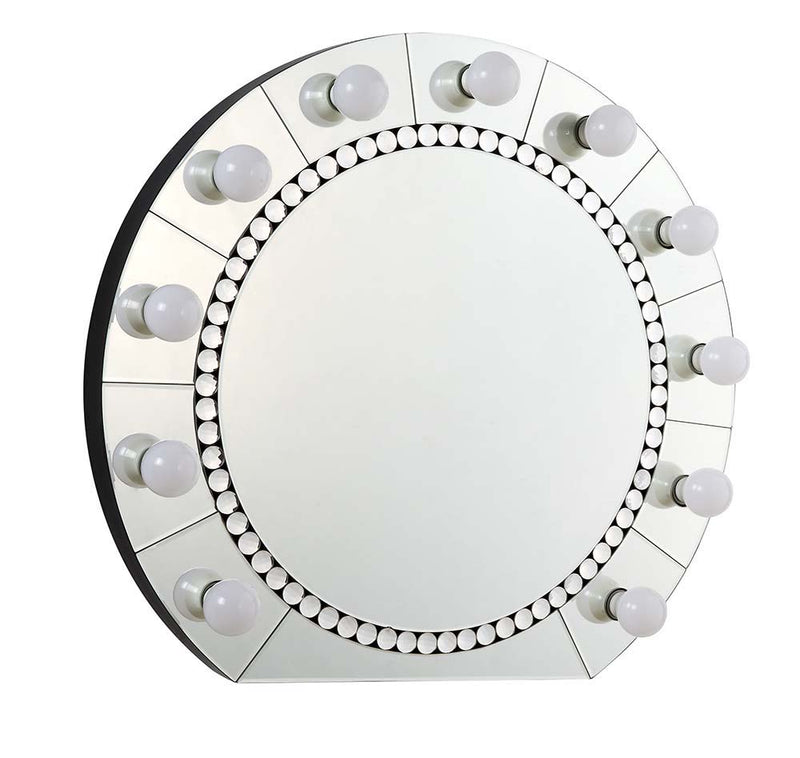 Farai - Wall Decor - Mirrored & Faux Crystal Diamonds - 29"