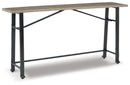 Lesterton - Long Counter Table - Light Brown / Black