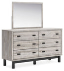 Vessalli - Dresser And Mirror - Gray