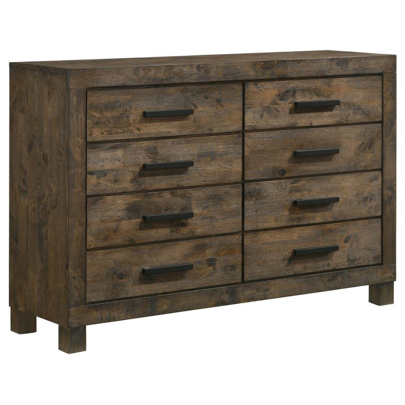 Woodmont - 8-Drawer Dresser - Rustic Golden Brown