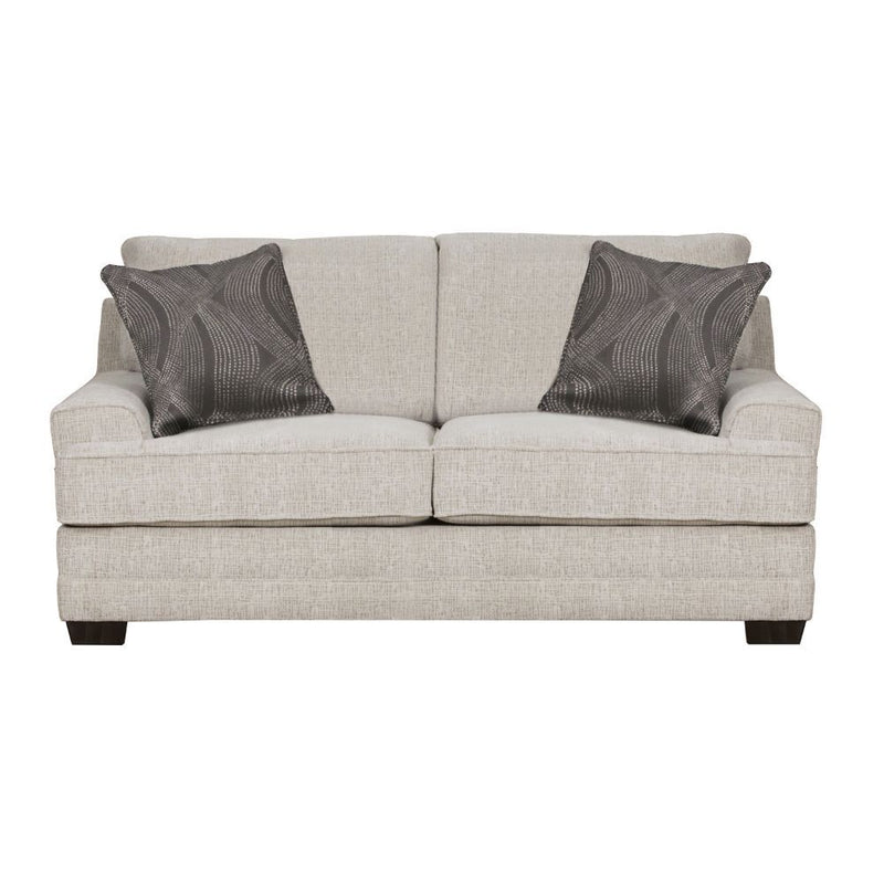 Avedia - Loveseat - Beige/Gray Chenille