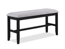 Buford - Counter Height Bench - Charcoal / Light Gray