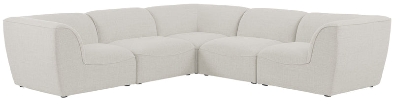 Miramar - Modular Sectional 5 Piece - Cream - Modern & Contemporary