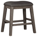 Caitbrook - Upholstered Stool (Set of 2) - Gray