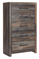 Drystan - Five Drawer Chest - Brown / Beige
