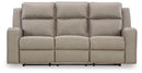 Lavenhorne - Rec Sofa W/Drop Down Table - Pebble