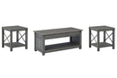 Freedan - 3 Pc. - Coffee Table, 2 End Tables - Grayish Brown