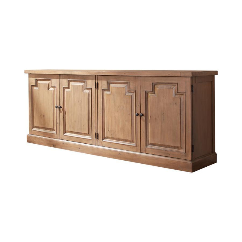 Florence - 4 Door Dining Sideboard Buffet Cabinet - Rustic Honey