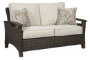 Paradise Trail - Loveseat w/Cushion - Medium Brown