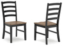 Wildenauer - Dining Room Side Chair (Set of 2) - Brown / Black