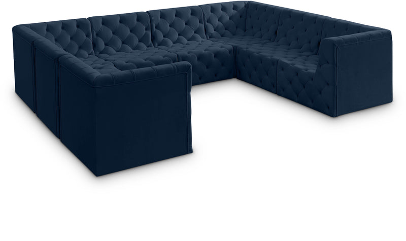 Tuft - Modular Sectional 8 Piece - Navy - Fabric