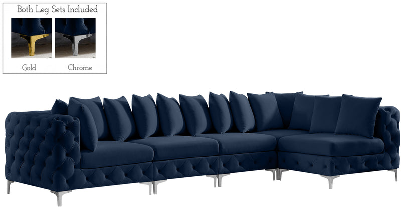 Tremblay - Modular Sectional 5 Piece - Navy - Fabric