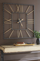 Thames - Wall Clock - Black / Gold Finish